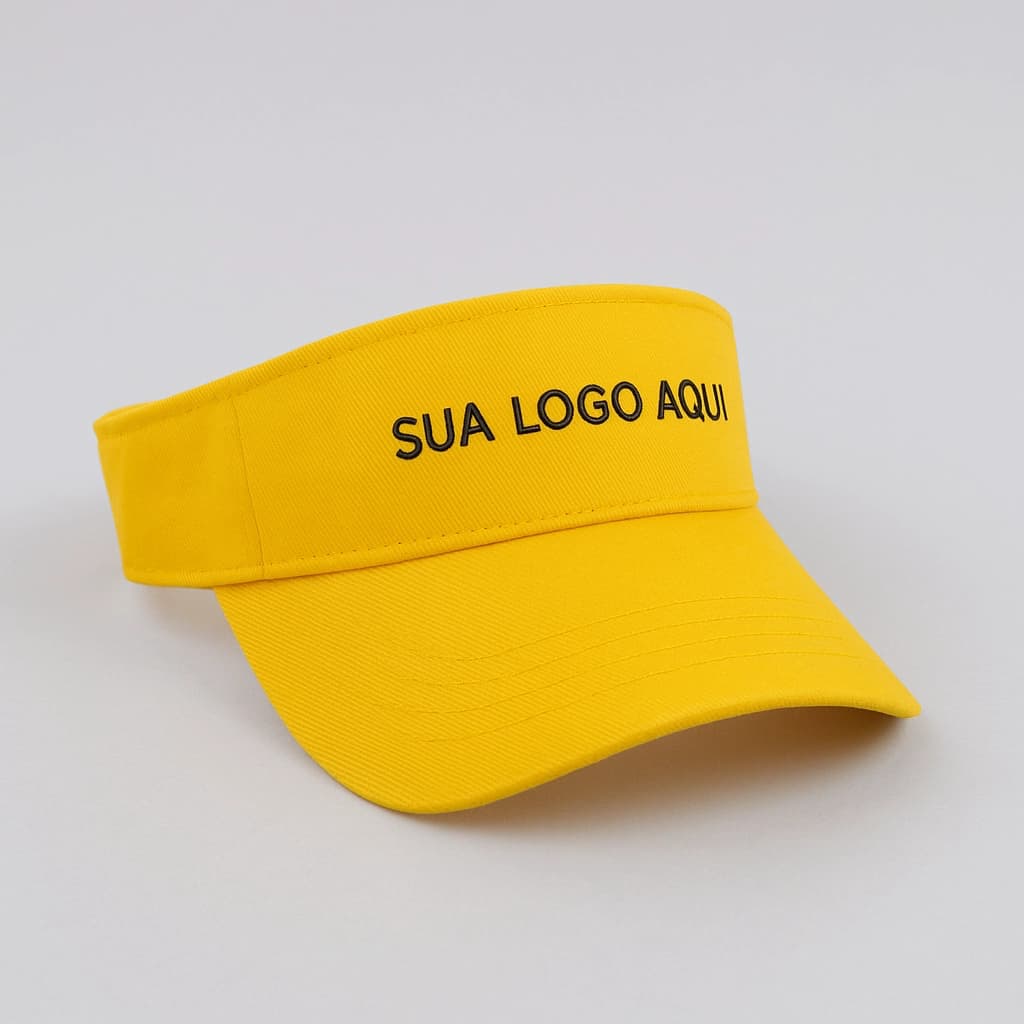 Boné modelo viseira esportiva